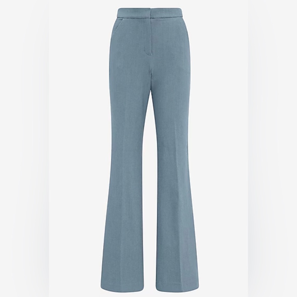 Express Women's High-Waist Flare Trousers In Deep Sky Blue